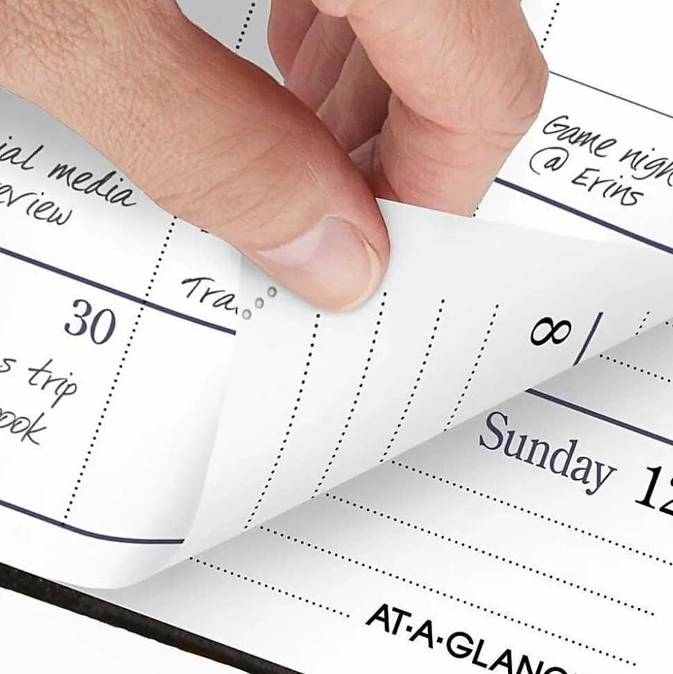 2025 AT-A-GLANCE® Fine Diary® Weekly/Monthly Diary, 2-3/4" x 4-1/4", Black/Brown, January To December, 740105