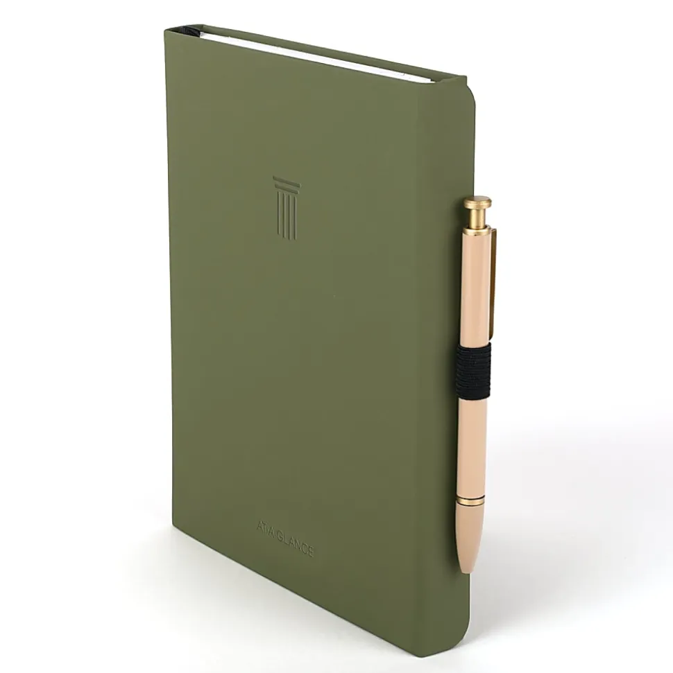 AT-A-GLANCE® FOUNDATION GOAL SETTING Undated Weekly Monthly Planner, Green, Small, 5 1/2" x 8 1/2"