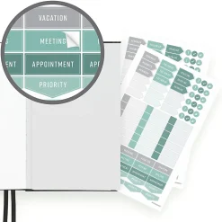 AT-A-GLANCE® FOUNDATION GOAL SETTING Undated Weekly Monthly Planner, Black, Small, 5 1/2" x 8 1/2"