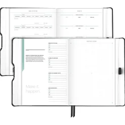 AT-A-GLANCE® FOUNDATION GOAL SETTING Undated Weekly Monthly Planner, Black, Small, 5 1/2" x 8 1/2"