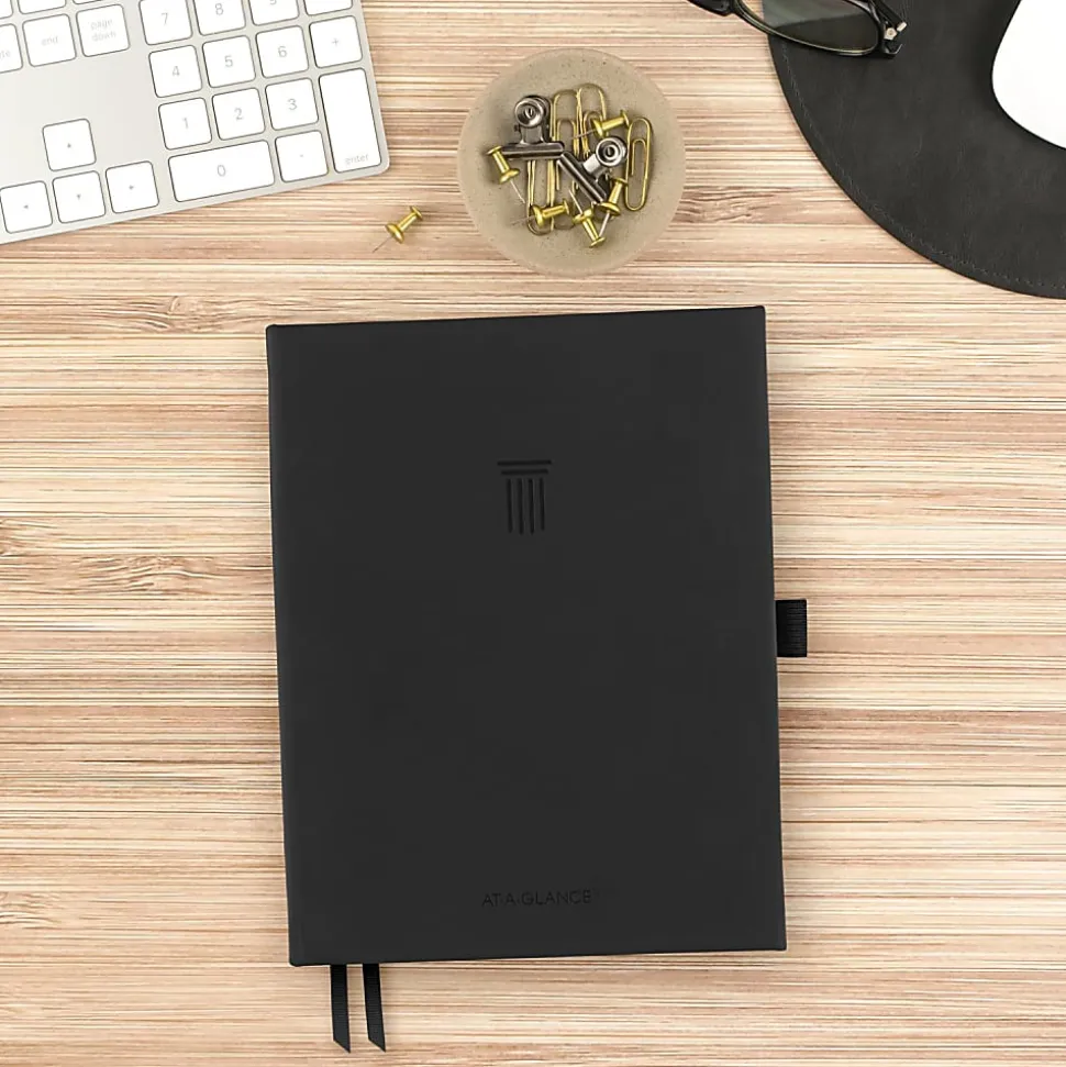 AT-A-GLANCE® FOUNDATION GOAL SETTING Undated Weekly Monthly Planner, Black, Small, 5 1/2" x 8 1/2"