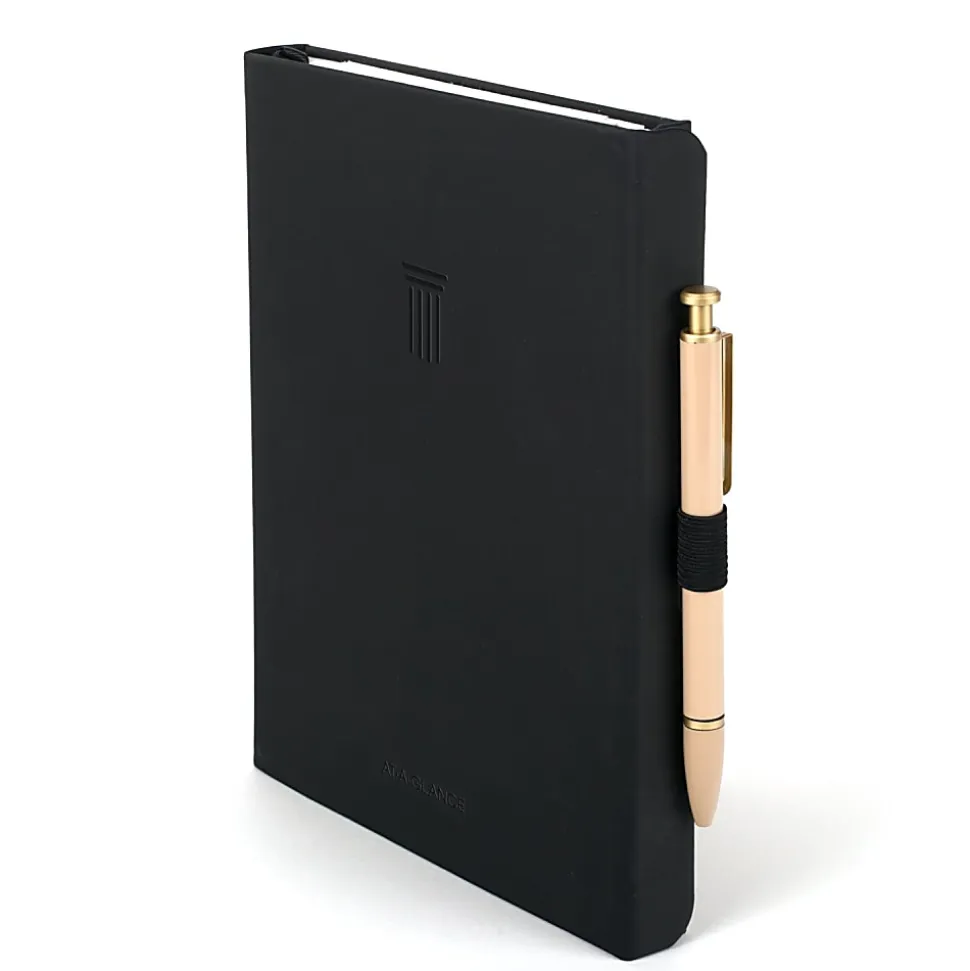 AT-A-GLANCE® FOUNDATION GOAL SETTING Undated Weekly Monthly Planner, Black, Small, 5 1/2" x 8 1/2"