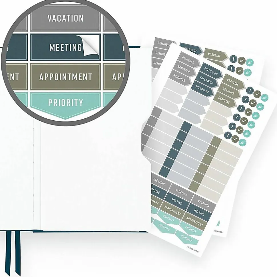 AT-A-GLANCE® Foundation Weekly/Monthly Planner, 5-1/2" x 8-1/2", Small, Blue, Undated