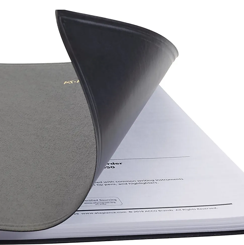 AT-A-GLANCE® 2026 Four Person Daily Appointment Book, Black, Large, 8" x 11"