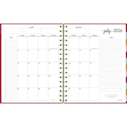 AT-A-GLANCE® Harmony Academic 2026-2027 Weekly Monthly Planner, Scarlet, Medium, 7" x 8 3/4"