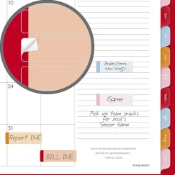 AT-A-GLANCE® Harmony Academic 2026-2027 Weekly Monthly Planner, Scarlet, Medium, 7