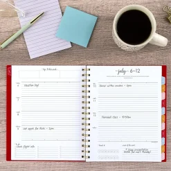 AT-A-GLANCE® Harmony Academic 2026-2027 Weekly Monthly Planner, Scarlet, Medium, 7