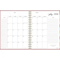 AT-A-GLANCE® Harmony Academic 2026-2027 Weekly Monthly Planner, Scarlet, Large, 8 1/2