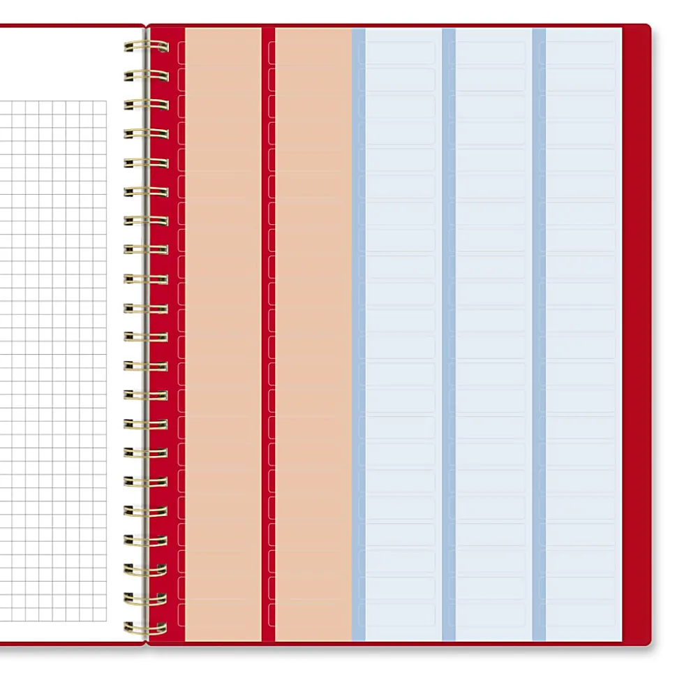 AT-A-GLANCE® Harmony Academic 2026-2027 Weekly Monthly Planner, Scarlet, Large, 8 1/2" x 11"