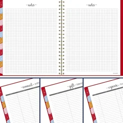 AT-A-GLANCE® Harmony Academic 2026-2027 Weekly Monthly Planner, Scarlet, Large, 8 1/2