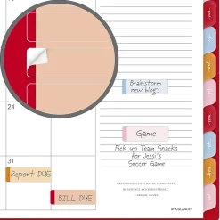 AT-A-GLANCE® Harmony Academic 2026-2027 Weekly Monthly Planner, Scarlet, Large, 8 1/2
