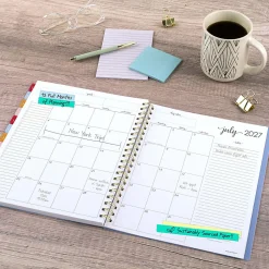 AT-A-GLANCE® Harmony Academic 2026-2027 Weekly Monthly Planner, Blue Aura, Large, 8 1/2" x 11"