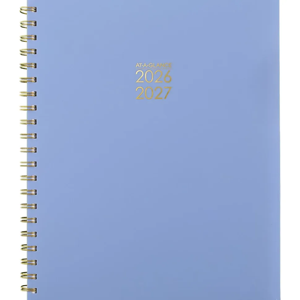 AT-A-GLANCE® Harmony Academic 2026-2027 Weekly Monthly Planner, Blue Aura, Large, 8 1/2" x 11"