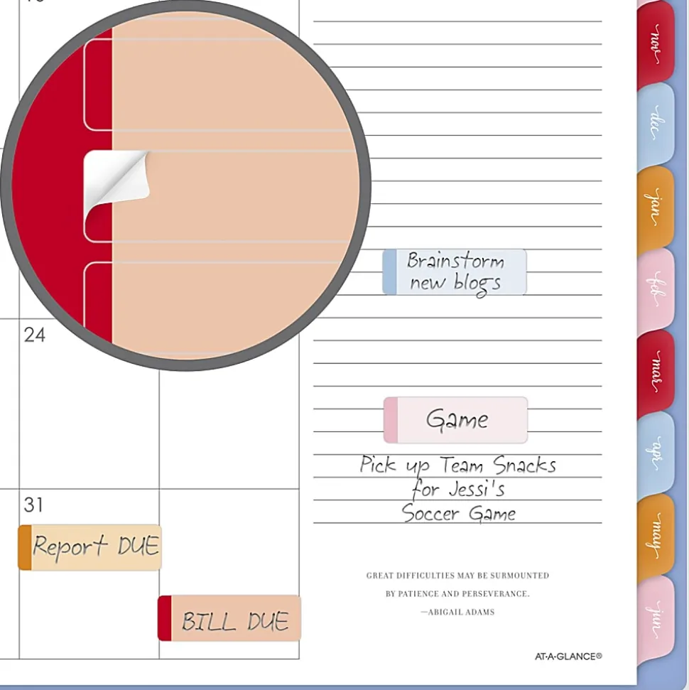 AT-A-GLANCE® Harmony Academic 2026-2027 Weekly Monthly Planner, Blue Aura, Large, 8 1/2" x 11"
