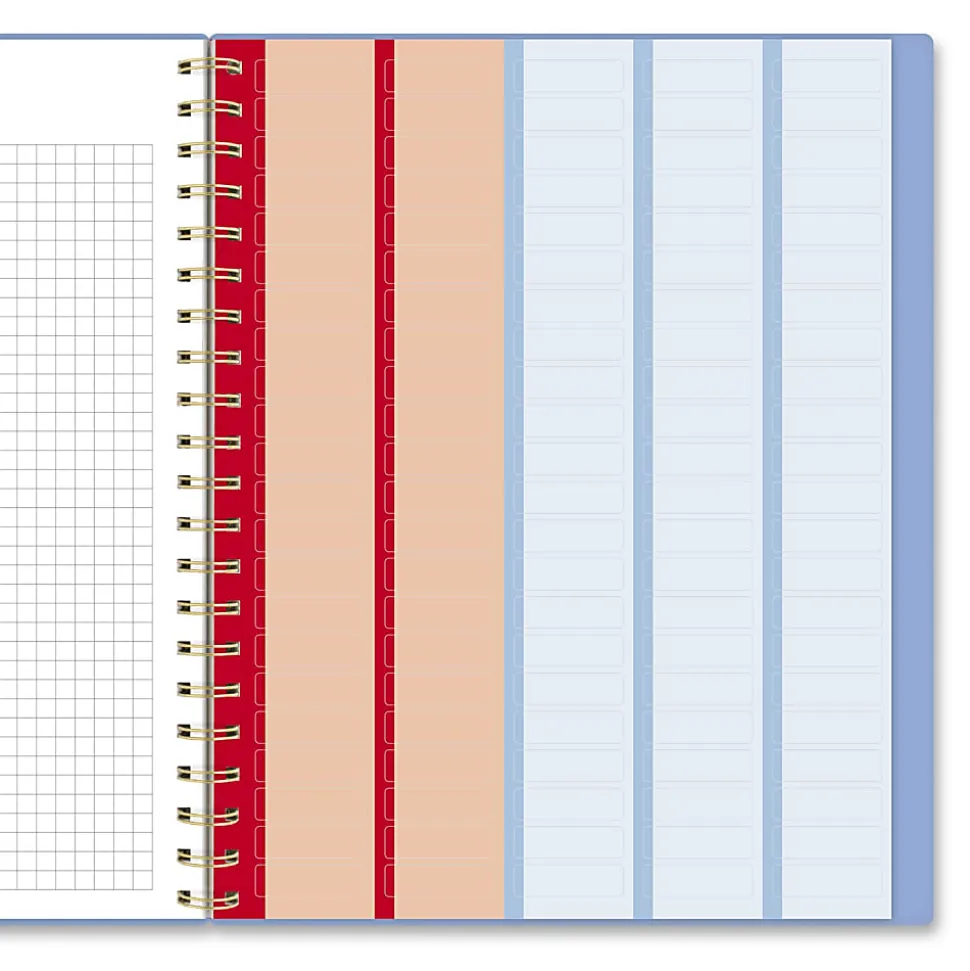AT-A-GLANCE® Harmony Academic 2026-2027 Weekly Monthly Planner, Blue Aura, Large, 8 1/2" x 11"