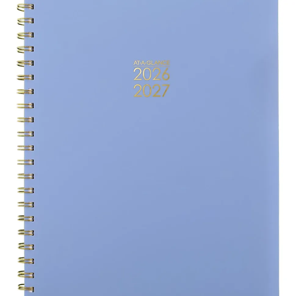 AT-A-GLANCE® Harmony Academic 2026-2027 Weekly Monthly Planner, Blue Aura, Large, 8 1/2" x 11"