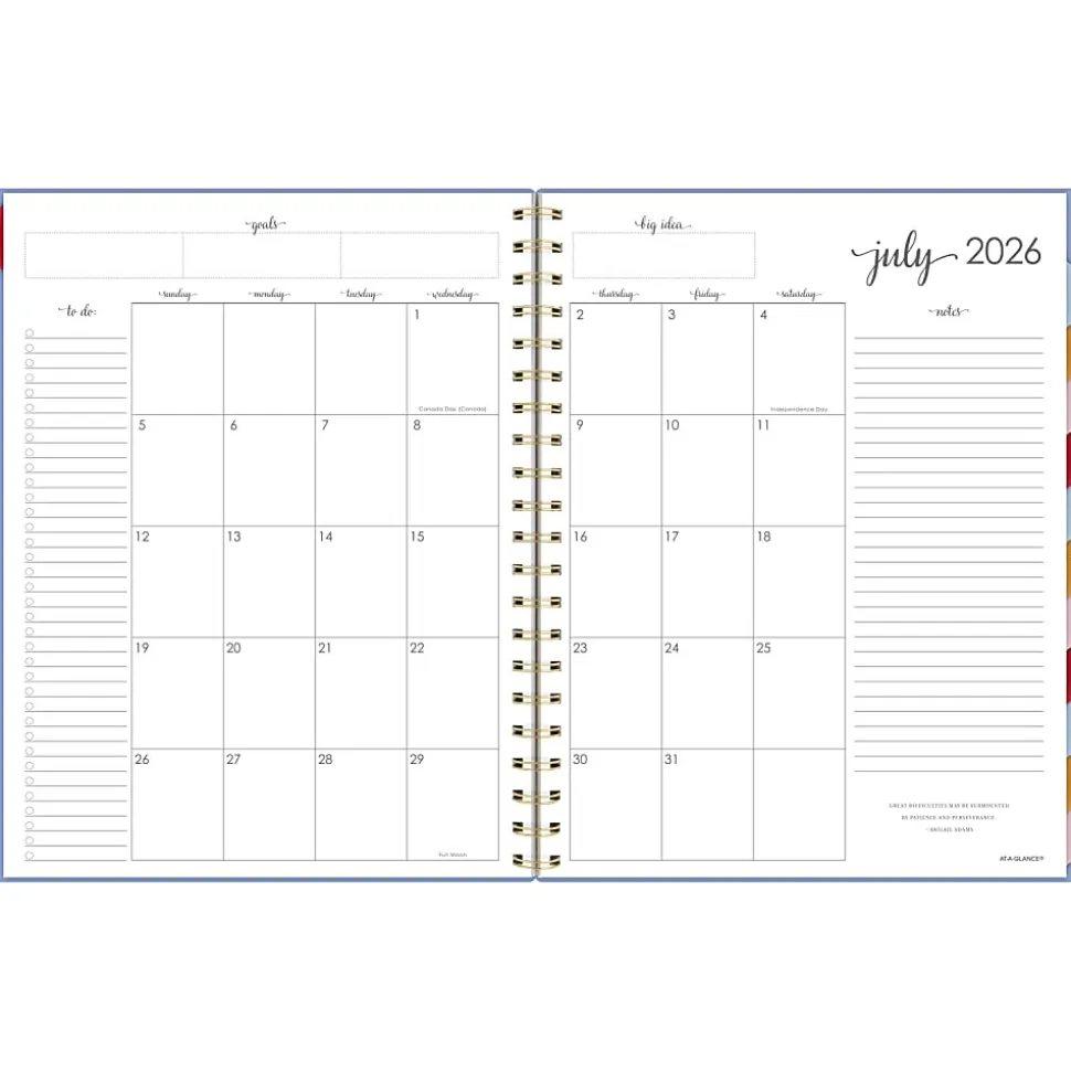 AT-A-GLANCE® Harmony Academic 2026-2027 Weekly Monthly Planner, Blue Aura, Large, 8 1/2" x 11"