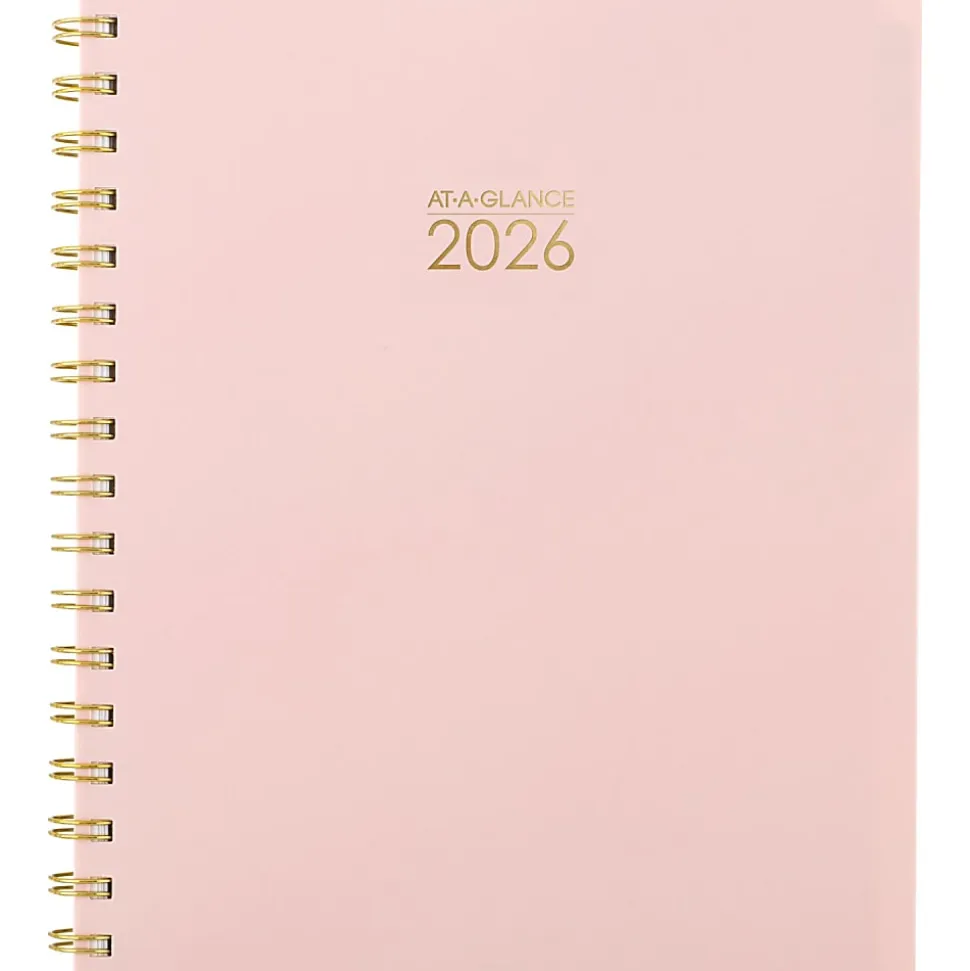 AT-A-GLANCE Harmony Weekly Monthly Planners, Medium, Sunset Coral