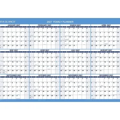 AT-A-GLANCE® Horizontal Reversible Erasable Academic and Regular Year 2026-2027 Wall Calendar, Large, 36" x 24"