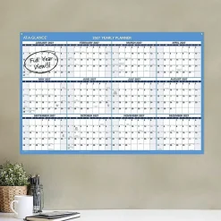 AT-A-GLANCE® Horizontal Reversible Erasable Academic and Regular Year 2026-2027 Wall Calendar, Large, 36