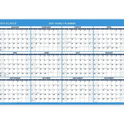 AT-A-GLANCE® Horizontal Reversible Erasable Academic and Regular Year 2026-2027 Wall Calendar, Extra Large, 48