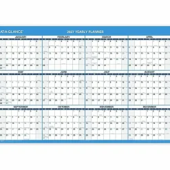 AT-A-GLANCE® Horizontal Reversible Erasable Academic and Regular Year 2026-2027 Wall Calendar, Extra Large, 48