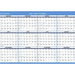AT-A-GLANCE® Horizontal Reversible Erasable Academic and Regular Year 2026-2027 Wall Calendar, Extra Large, 48