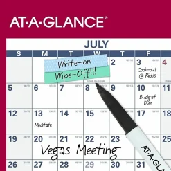 AT-A-GLANCE® Horizontal Reversible Erasable Academic and Regular Year 2026-2027 Wall Calendar, Extra Large, 48