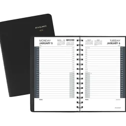 AT-A-GLANCE® 24-Hour 2026 Daily Appointment Book Planner, Black, Small, 5