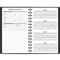 AT-A-GLANCE® 24-Hour 2026 Daily Appointment Book Planner, Black, Small, 5