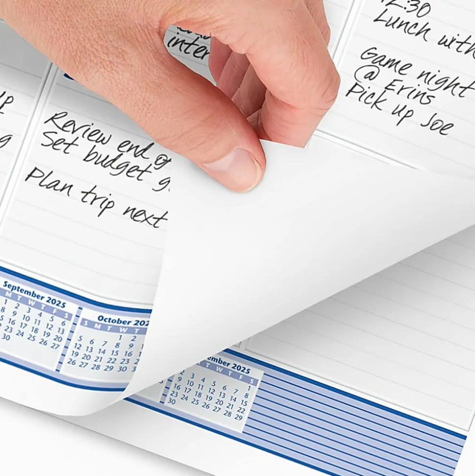 AT-A-GLANCE® 2026 Monthly Desk Pad Calendar, Blue and Gray, Large, 24" x 19"