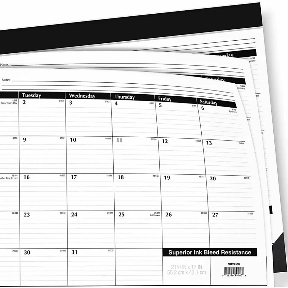 AT-A-GLANCE® 2026 Monthly Desk Pad Calendar, Standard, 21 3/4" x 17"