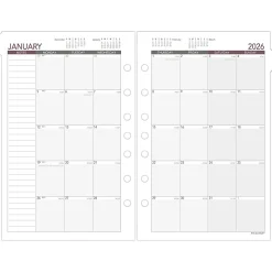 AT-A-GLANCE® 2026 Monthly Planner Refill, Loose-Leaf, Desk Size, 5 1/2