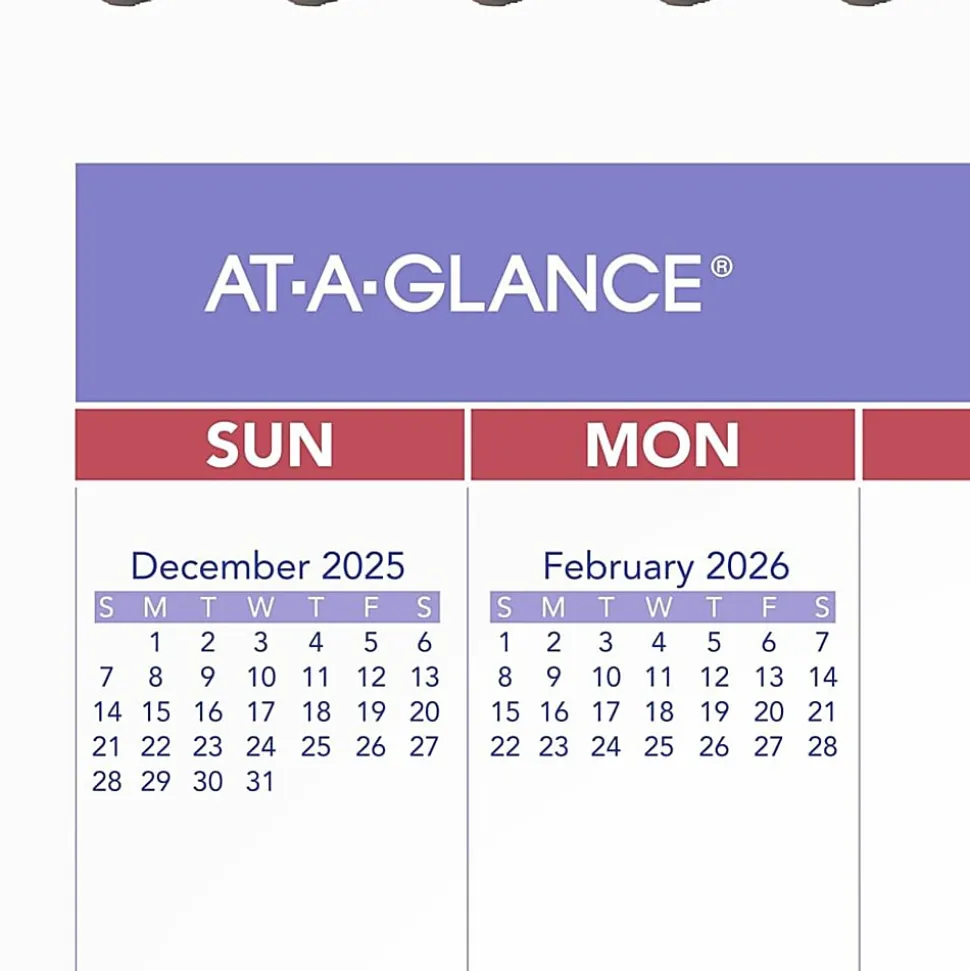 AT-A-GLANCE® 2026 Monthly Wall Calendar, Mini, 6 1/2" x 7 1/2"
