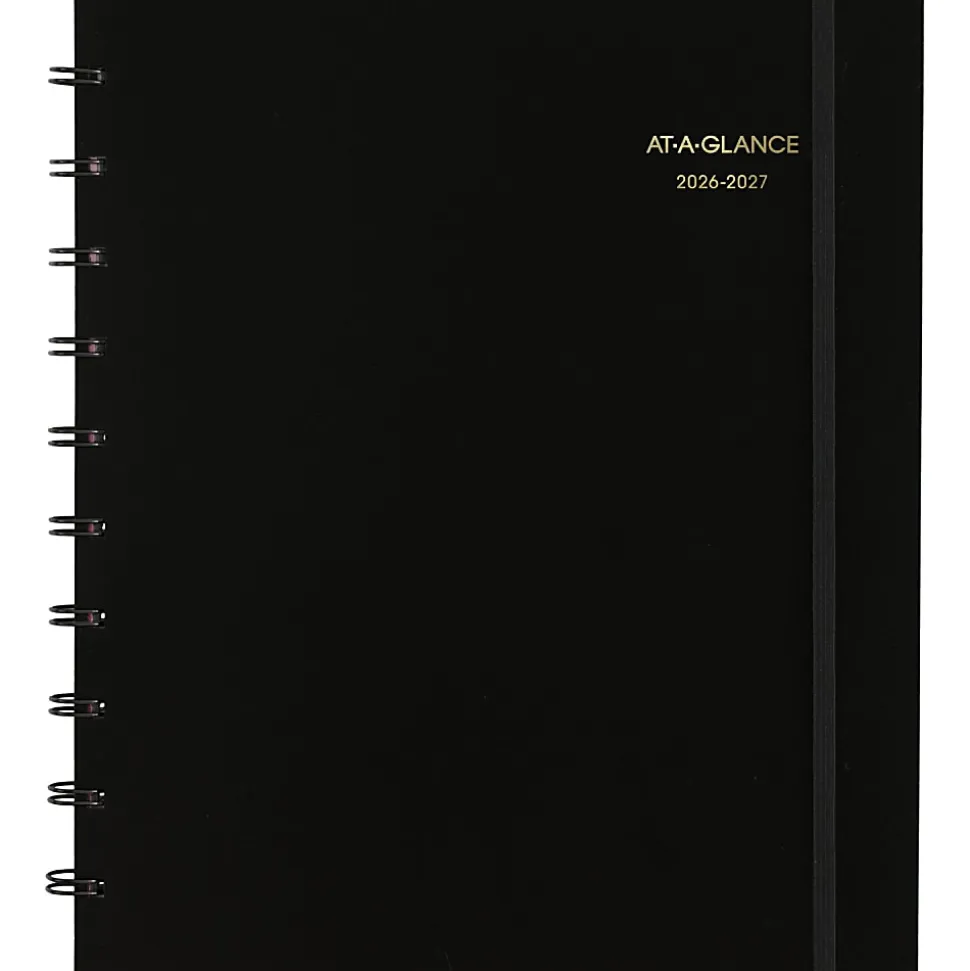 AT-A-GLANCE® Move-A-Page Academic 2026-2027 Weekly Monthly Appointment Book Planner, Black, Large, 9" x 11"