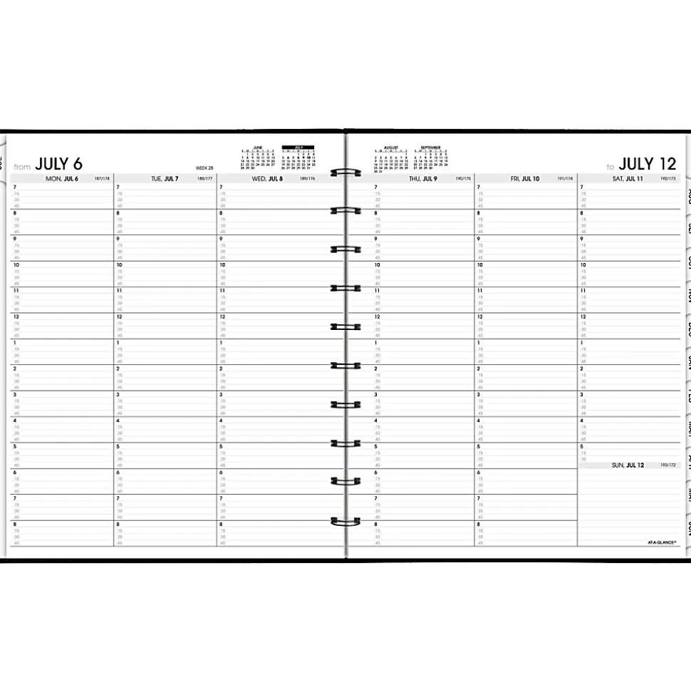 AT-A-GLANCE® Move-A-Page Academic 2026-2027 Weekly Monthly Appointment Book Planner, Black, Large, 9" x 11"