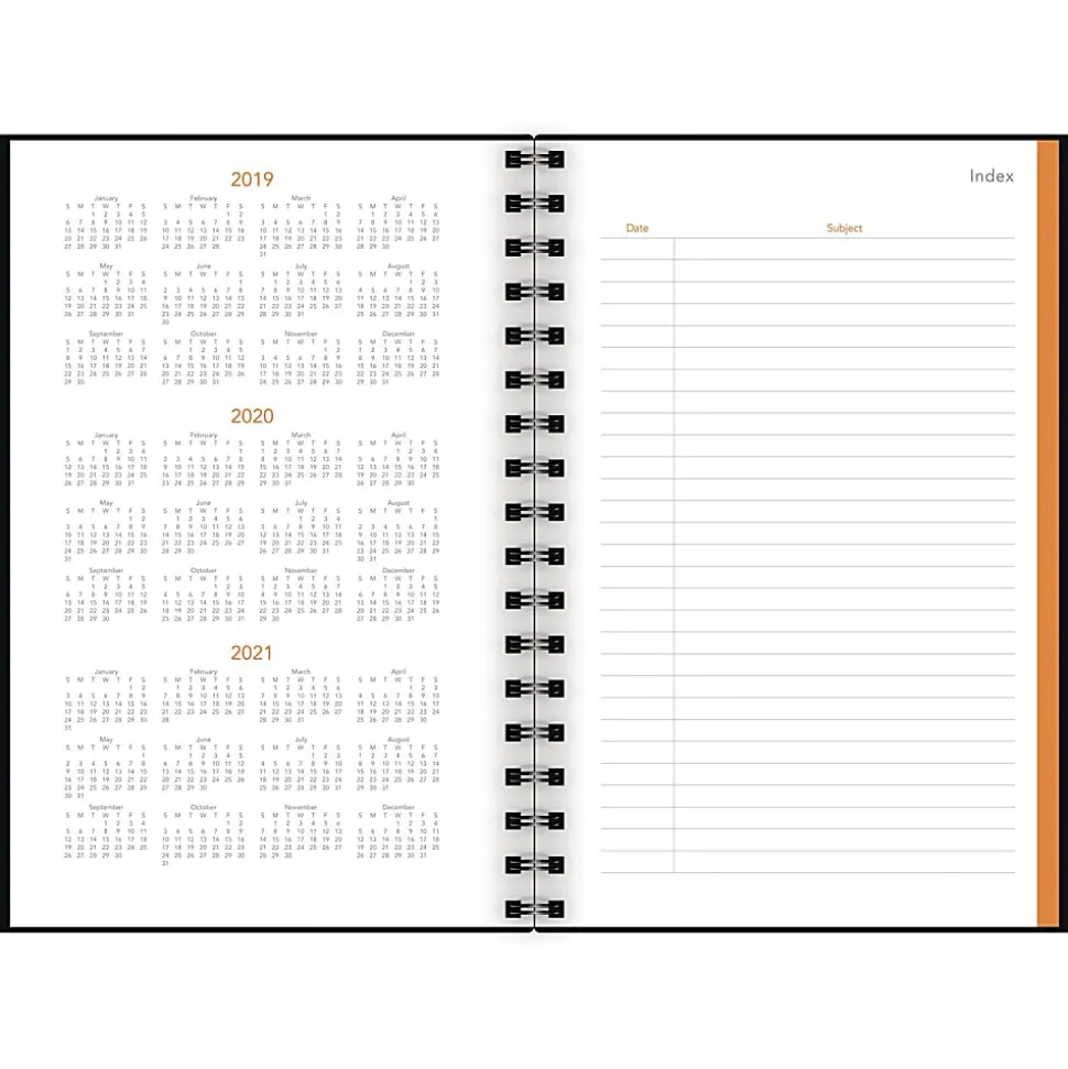 AT-A-GLANCE Plan. Write. Remember. Two Days Per Page Planning Notebook, Undated, 6" x 9", Black