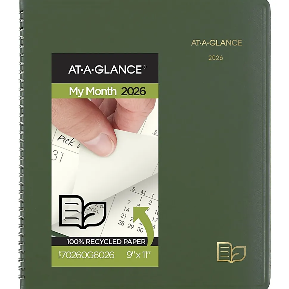 AT-A-GLANCE® Recycled Monthly Planners, 70260G6026