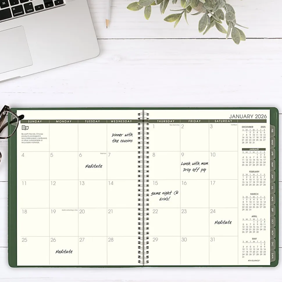 AT-A-GLANCE® Recycled Monthly Planners, 70260G6026