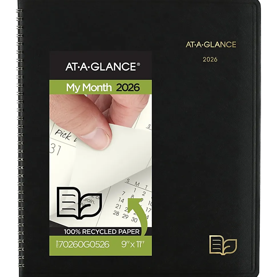 AT-A-GLANCE® Recycled Monthly Planners, 70260G0526