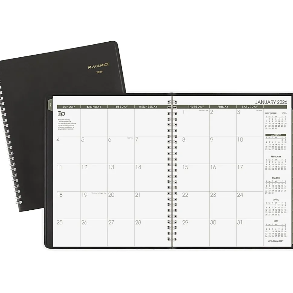 AT-A-GLANCE® Recycled Monthly Planners, 70120G0526
