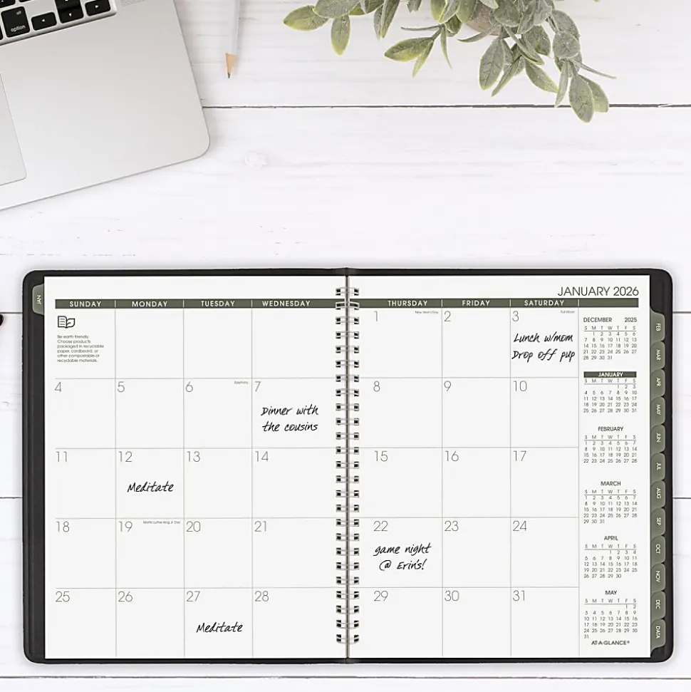 AT-A-GLANCE® Recycled Monthly Planners, 70120G0526