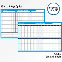 AT-A-GLANCE® 30% Recycled Undated Erasable/Reversible Wall Planner, 90/120 Day, 36