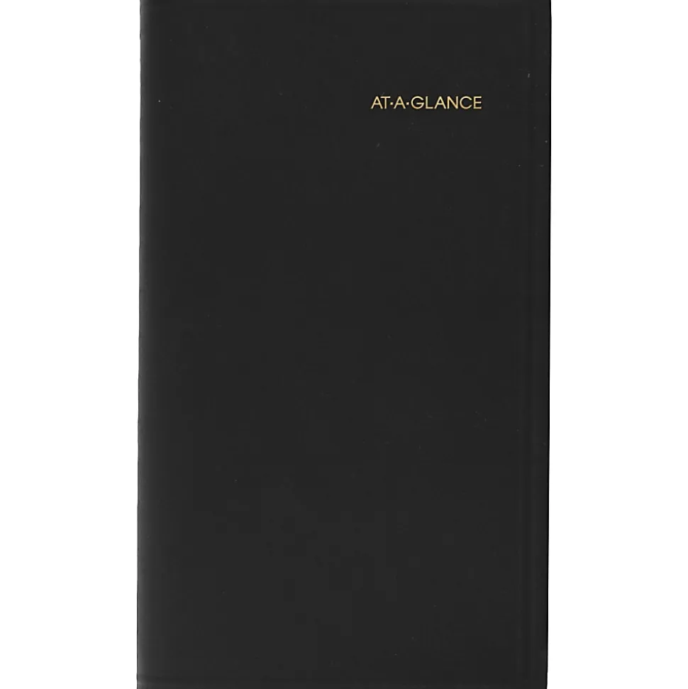 AT-A-GLANCE® 2026 Refillable Monthly Planner, Black, Pocket, 3 1/2" x 6"
