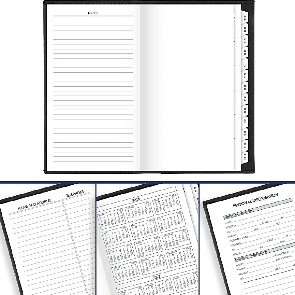 AT-A-GLANCE® 2026 Refillable Monthly Planner, Black, Pocket, 3 1/2" x 6"