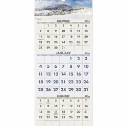 AT-A-GLANCE® 2026 Scenic Three Month Wall Calendar, Large, 12