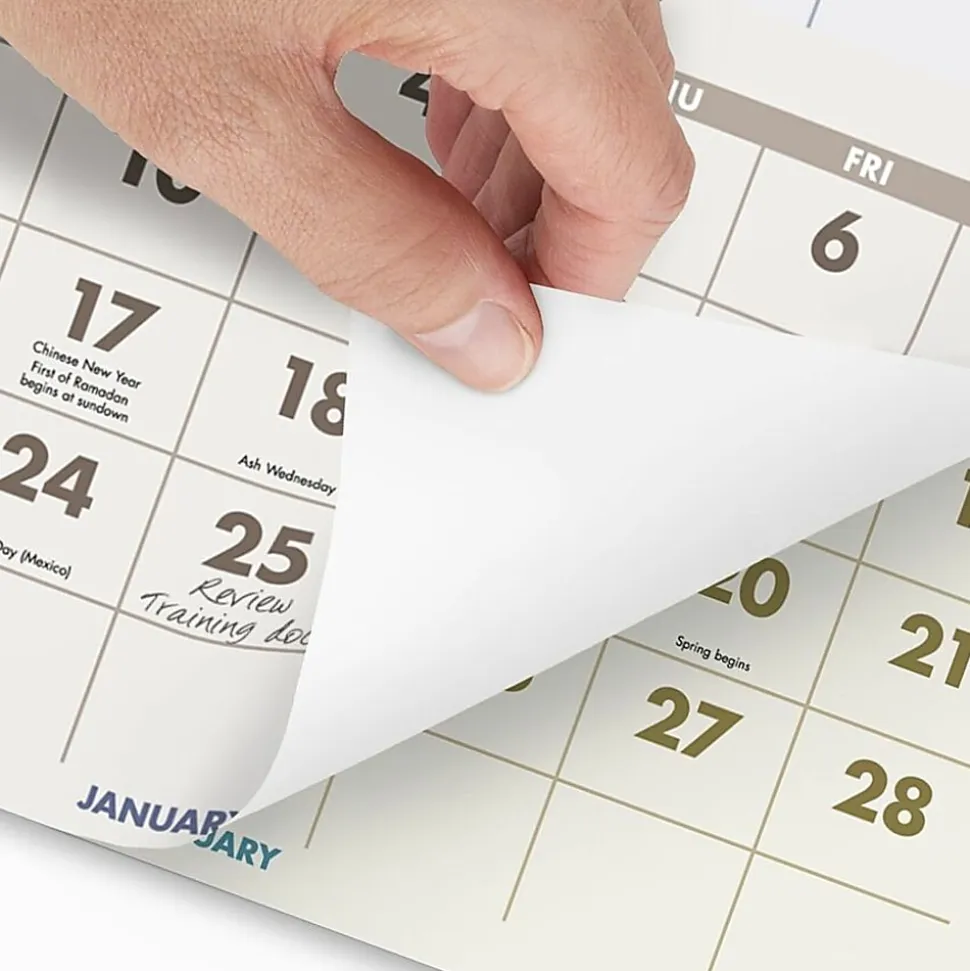 AT-A-GLANCE® 2026 Scenic Three Month Wall Calendar, Large, 12" x 27"