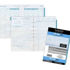 AT-A-GLANCEĀ® 2026 Seascapes Daily Monthly Planner Two Page Per Day Refill, Loose-Leaf, Desk Size, 5 1/2" x 8 1/2"
