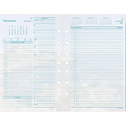 AT-A-GLANCE® 2026 Seascapes Daily Monthly Planner Two Page Per Day Refill, Loose-Leaf, Desk Size, 5 1/2