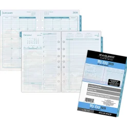 AT-A-GLANCE® 2026 Seascapes Daily Monthly Planner Two Page Per Day Refill, Loose-Leaf, Desk Size, 5 1/2